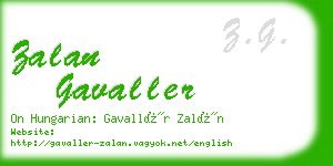 zalan gavaller business card